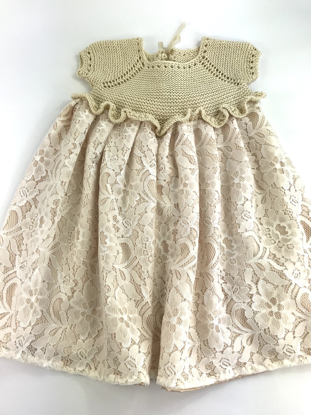 Børn 0 3 år Dåbskjole Festkjole Cremefarvet Børn 0 3 år Dåbskjole Festkjole Cremefarvet