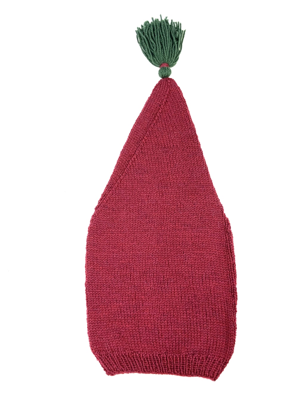 Børn 0 3 Nissehue Tyk Rød Grøn Kvast 3