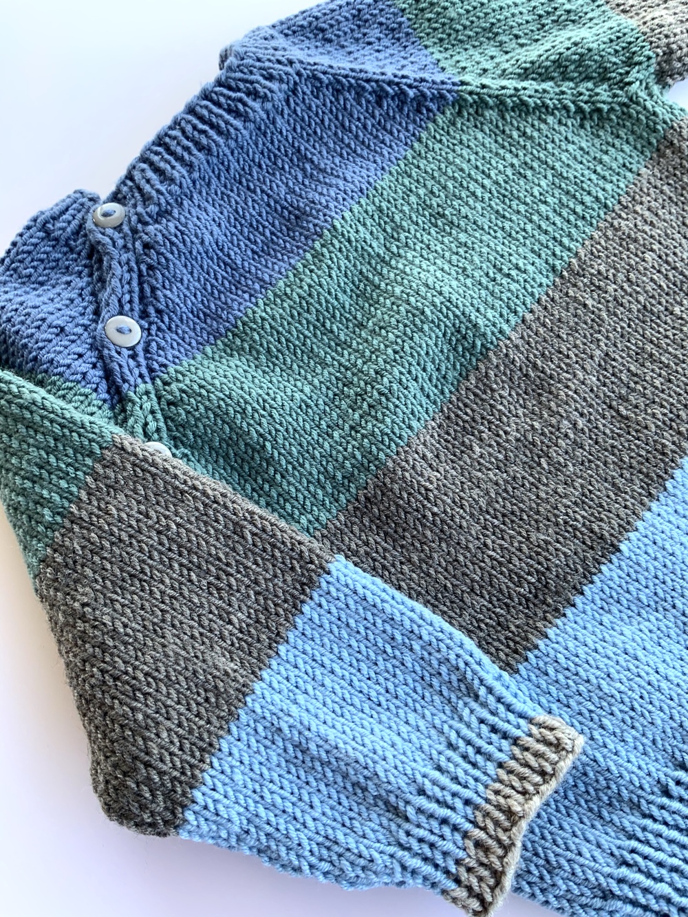 Børn 0 3 Sweater Håndstrikket Dejlige Farver økologisk Garn