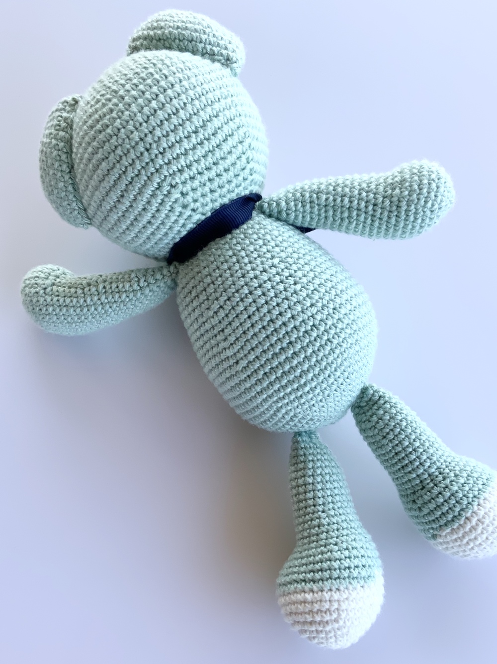 Legetøj Baby Lille Bamse Lys Tyrkis Hæklet
