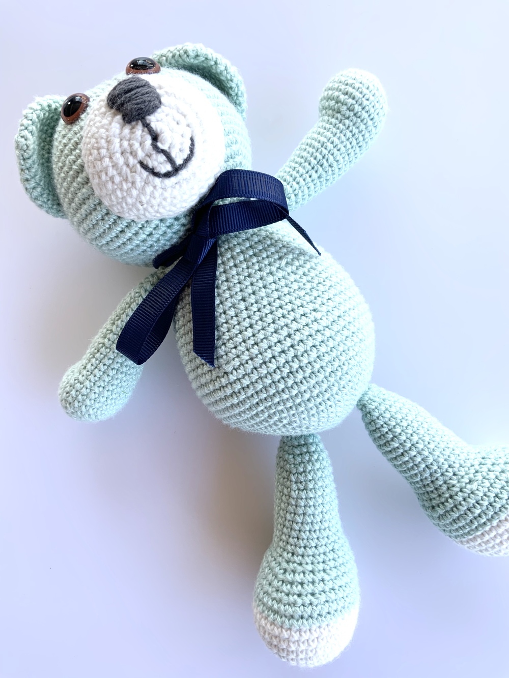 Legetøj Baby Sovebamse Hæklet Lys Turkis Bomuld