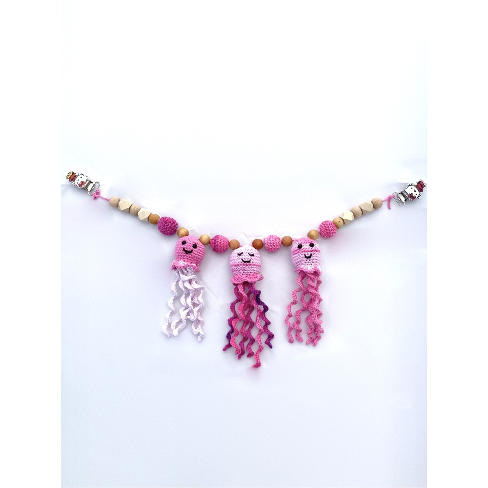 Legetøj Barnevognskæde Lyserød Hæklet