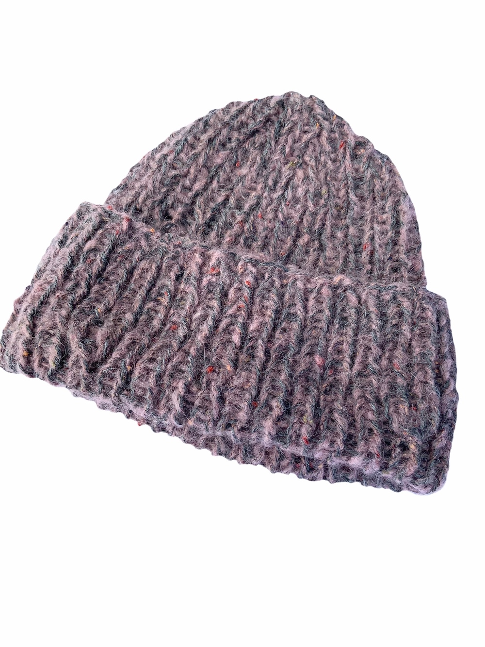 Hue Beanie Fluffy Rosa Håndstrikket