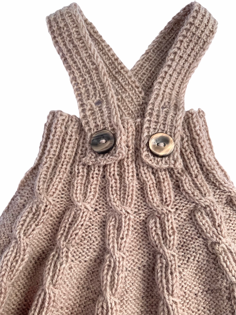 Baby Bloomers Selebukser Pudder Håndstrikket Alpaca Uld 2