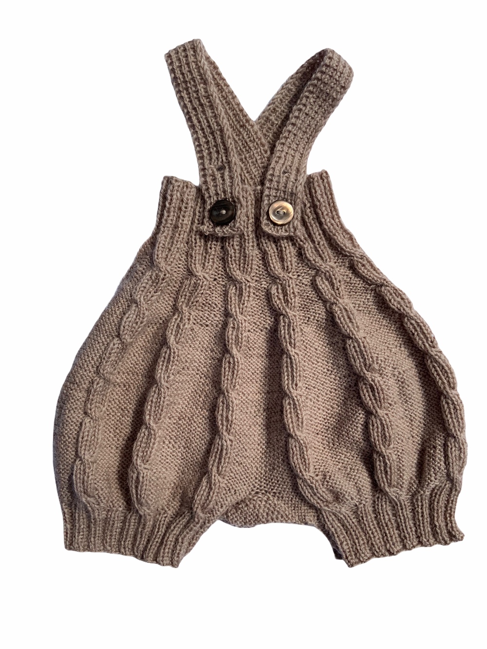 Baby Bloomers Selebukser Pudder Håndstrikket Alpaca Uld 3