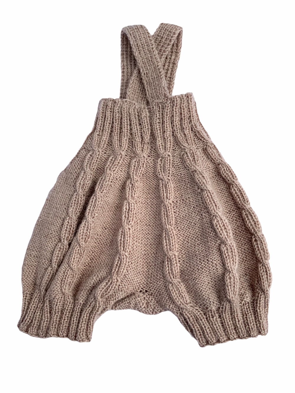 Baby Bloomers Selebukser Pudder Håndstrikket Alpaca Uld 4