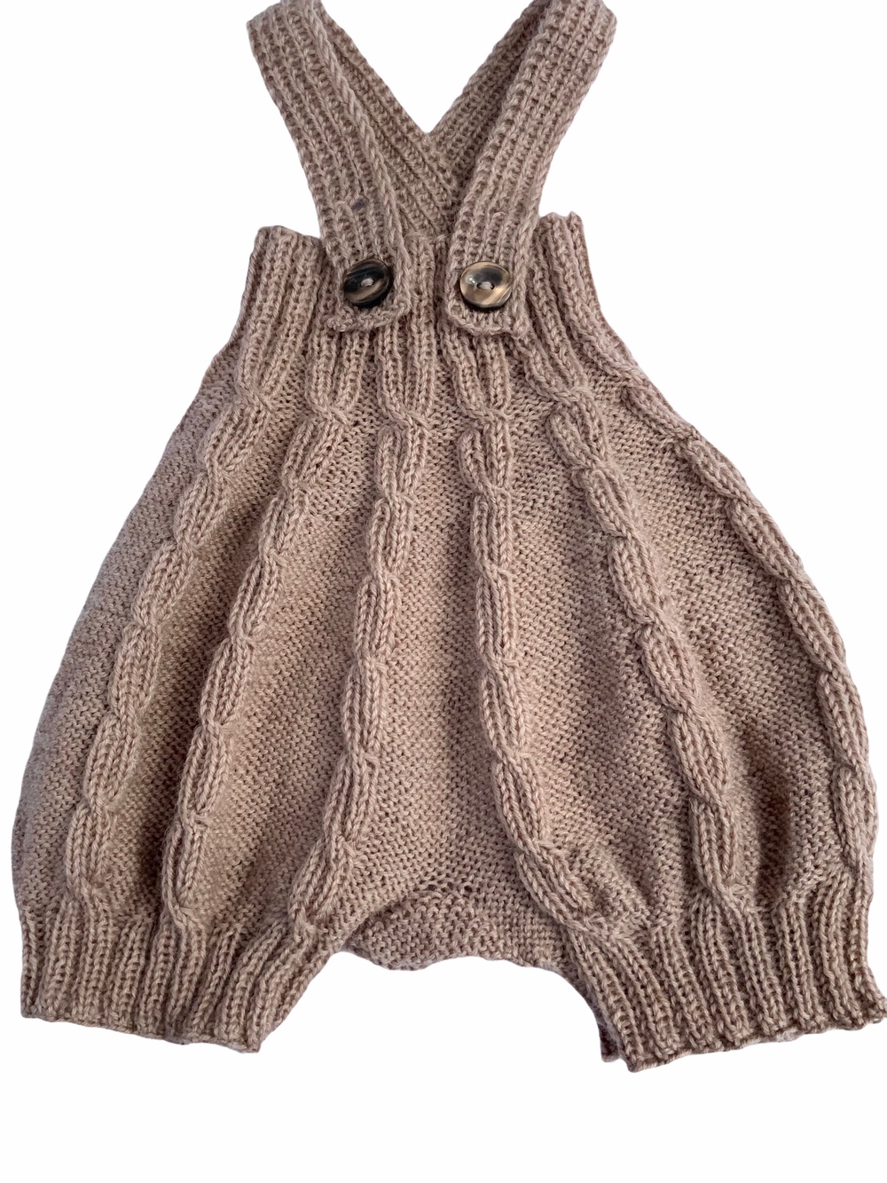 Baby Bloomers Selebukser Pudder Håndstrikket Alpaca Uld