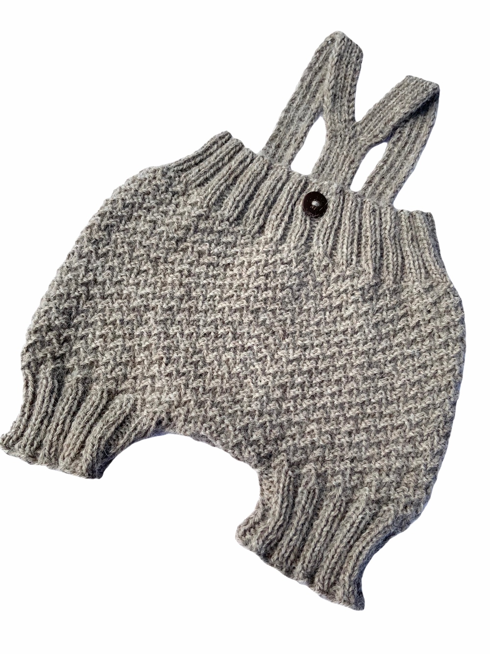 Baby Bloomers Selebukser Sandfarvet Håndstrikket Alpaca Uld Baby Bloomers Selebukser Sandfarvet Håndstrikket Alpaca Uld