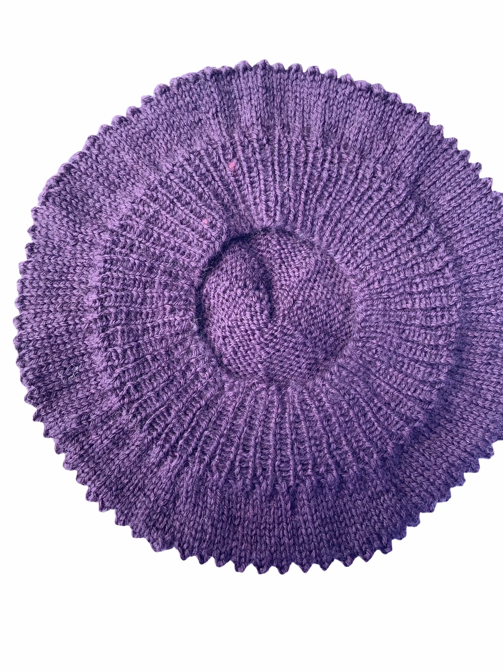 Baskerhue Børn 0 3 Blødt Merinould Lilla Håndstrikket 2