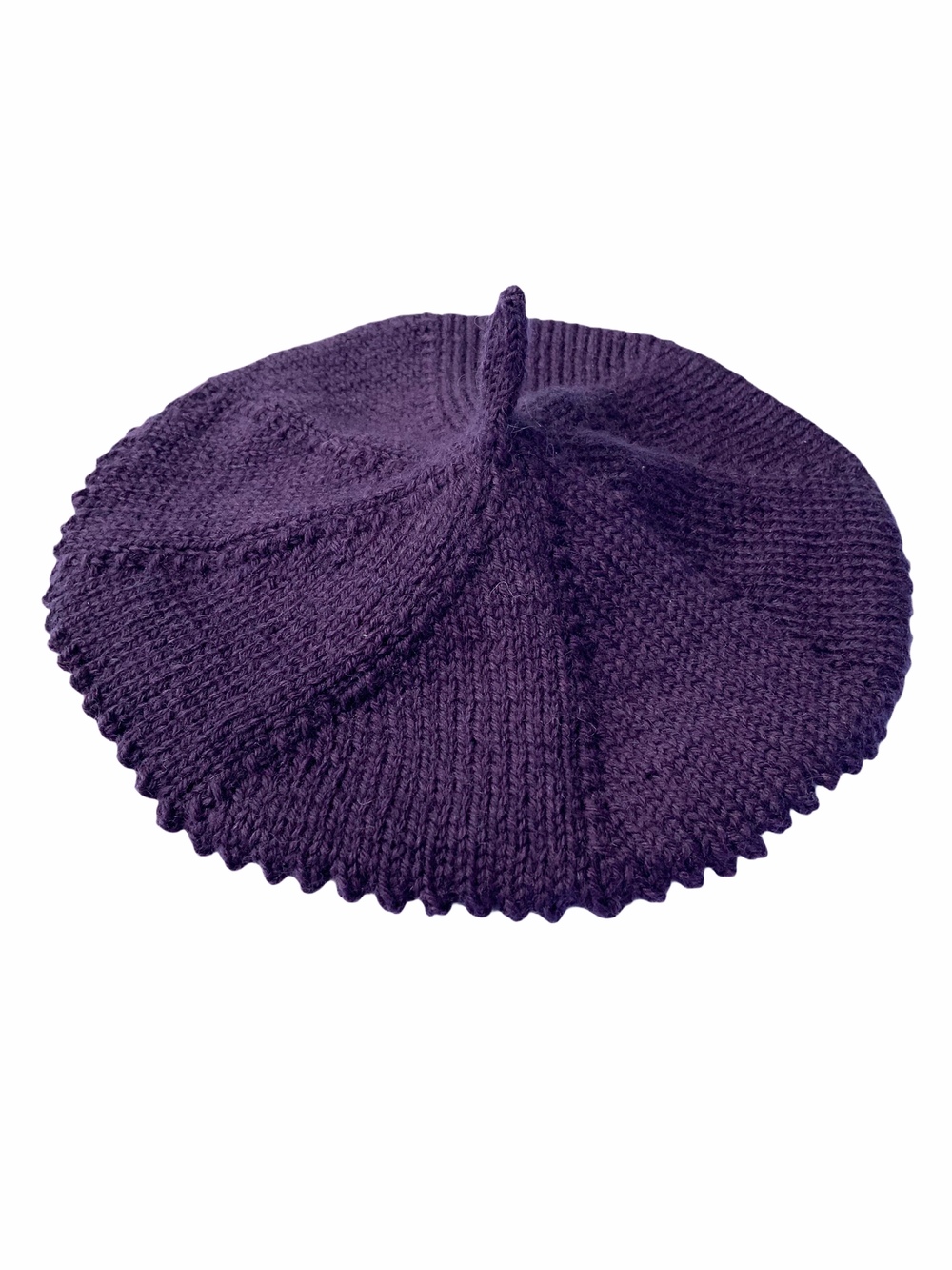 Baskerhue Børn 0 3 Blødt Merinould Lilla Håndstrikket 3