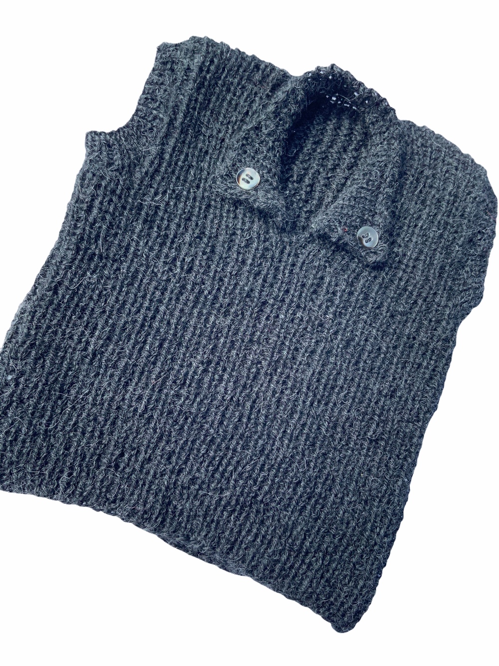 Børn 0 3 Baby Vest Håndstrikket Silke Alpaca Koks 5