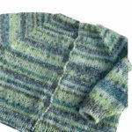 Børn Cardigan Sweater Fluffy Grøn Blå Håndstrikket Supersoft 2