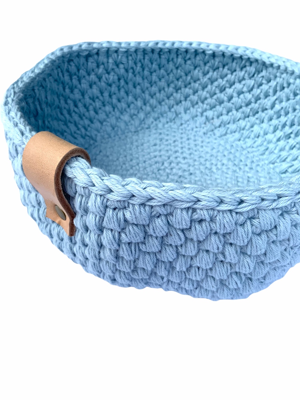 Bolig Brødkurv Hæklet Lyseblå 2 Bolig Brødkurv Hæklet Lyseblå 2