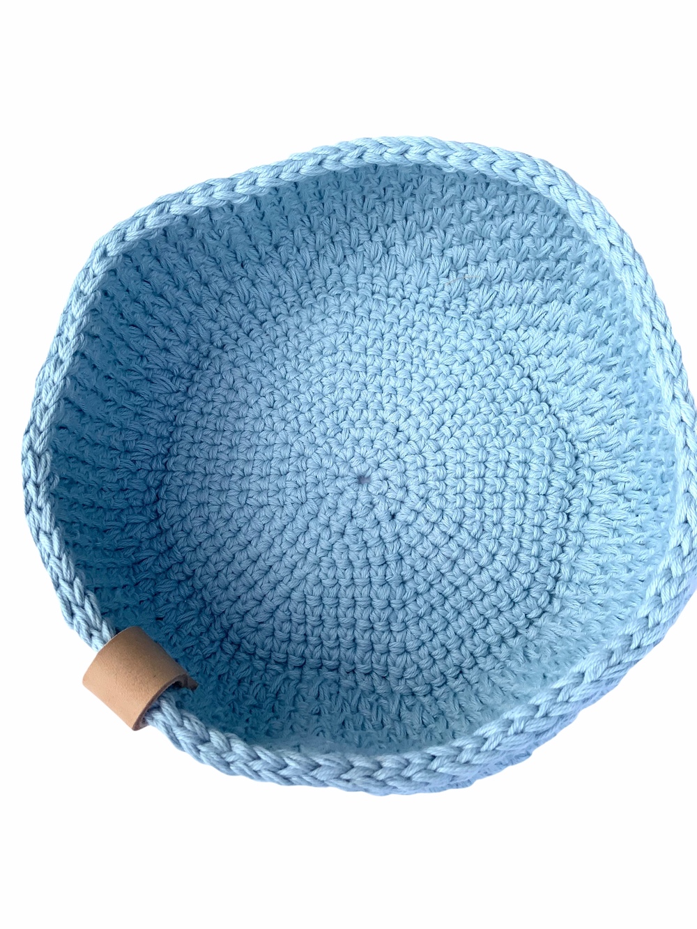 Bolig Brødkurv Hæklet Lyseblå Bolig Brødkurv Hæklet Lyseblå