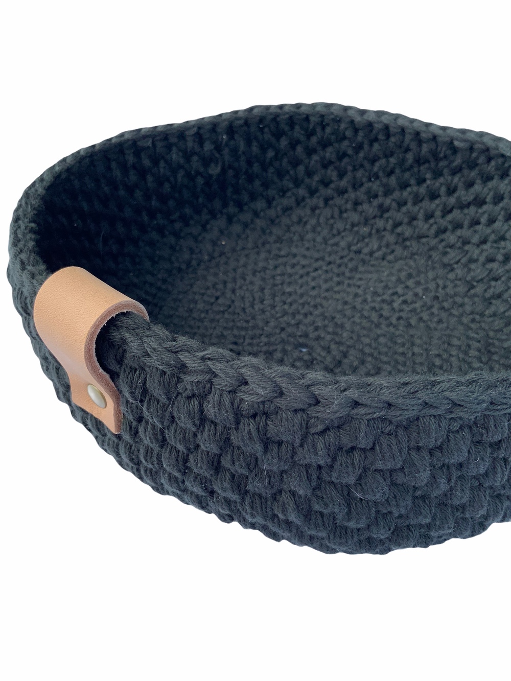 Bolig Brødkurv Hæklet Sort 2